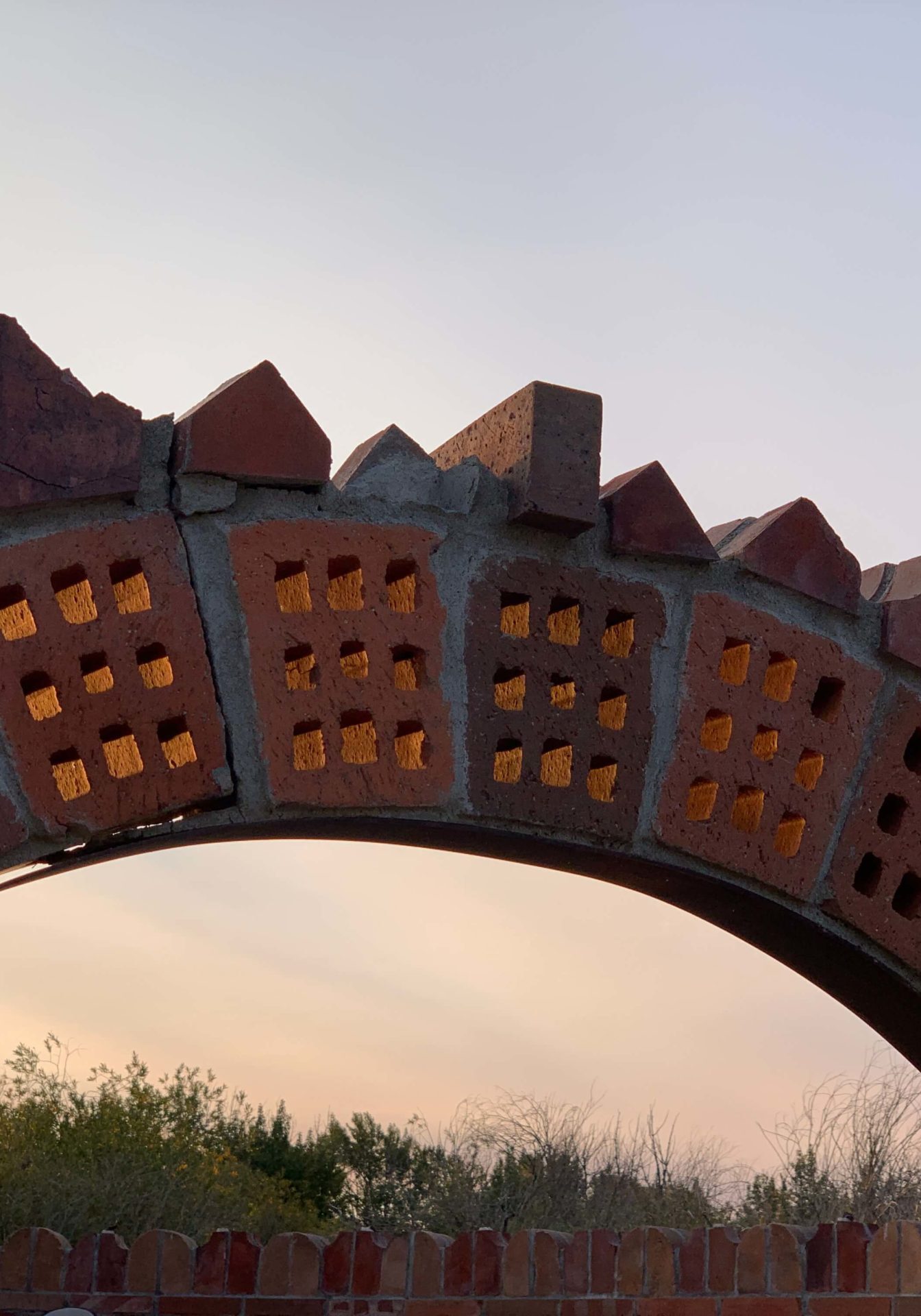 Brick Arch close up at sunset