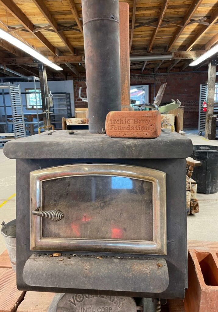 Fireplace inside of the summer studio